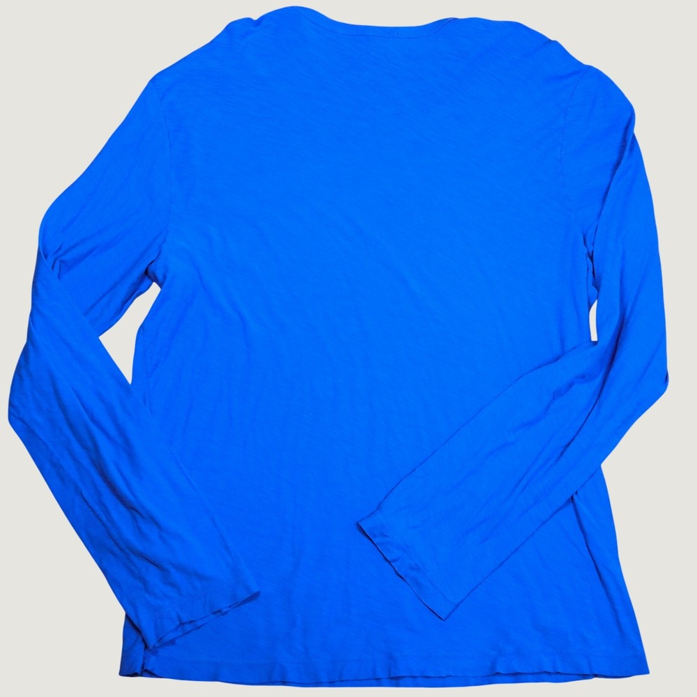 James Perse Long Sleeve T-Shirt Mens 4 Blue Slub Cotton Crew Neck MUA3514 USA - Picture 4 of 12